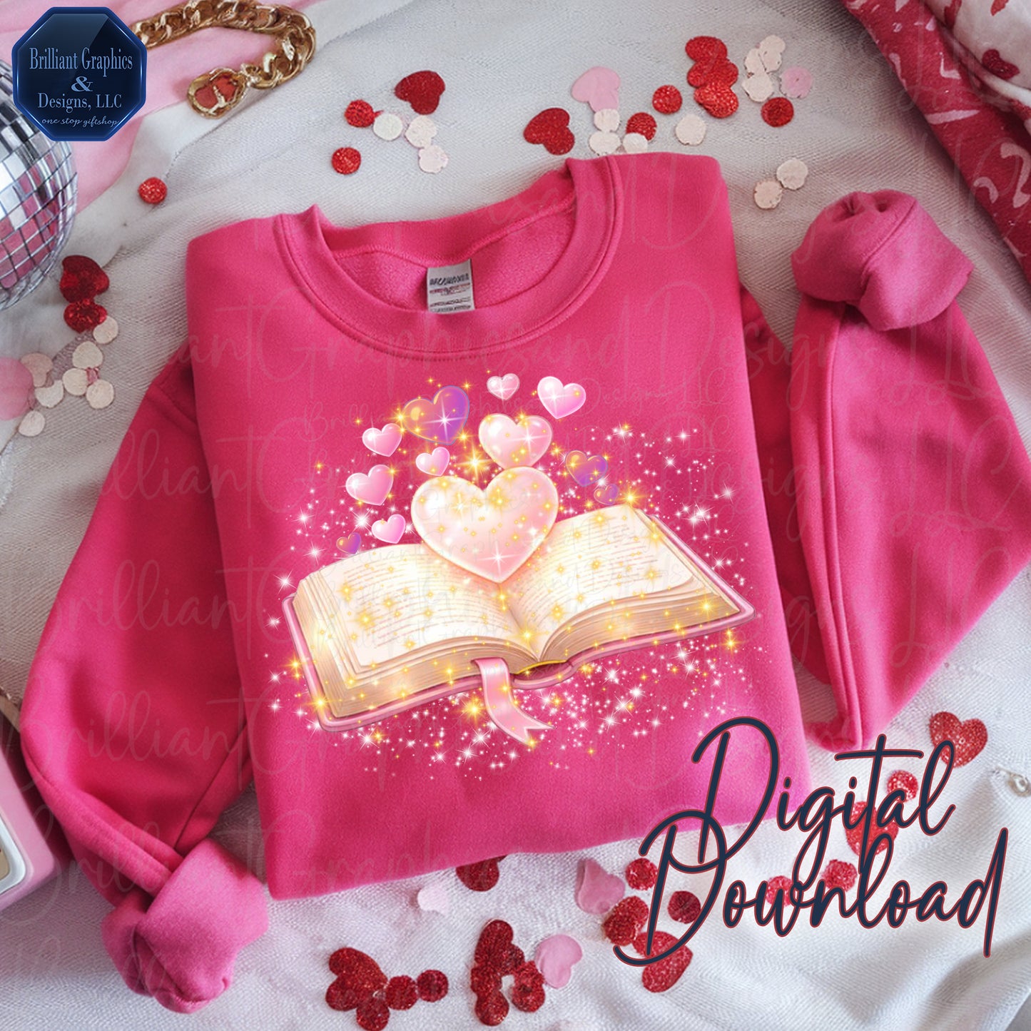 Faith & Love Bible Clip Art | Christian Valentine Digital PNG | Spiritual Art