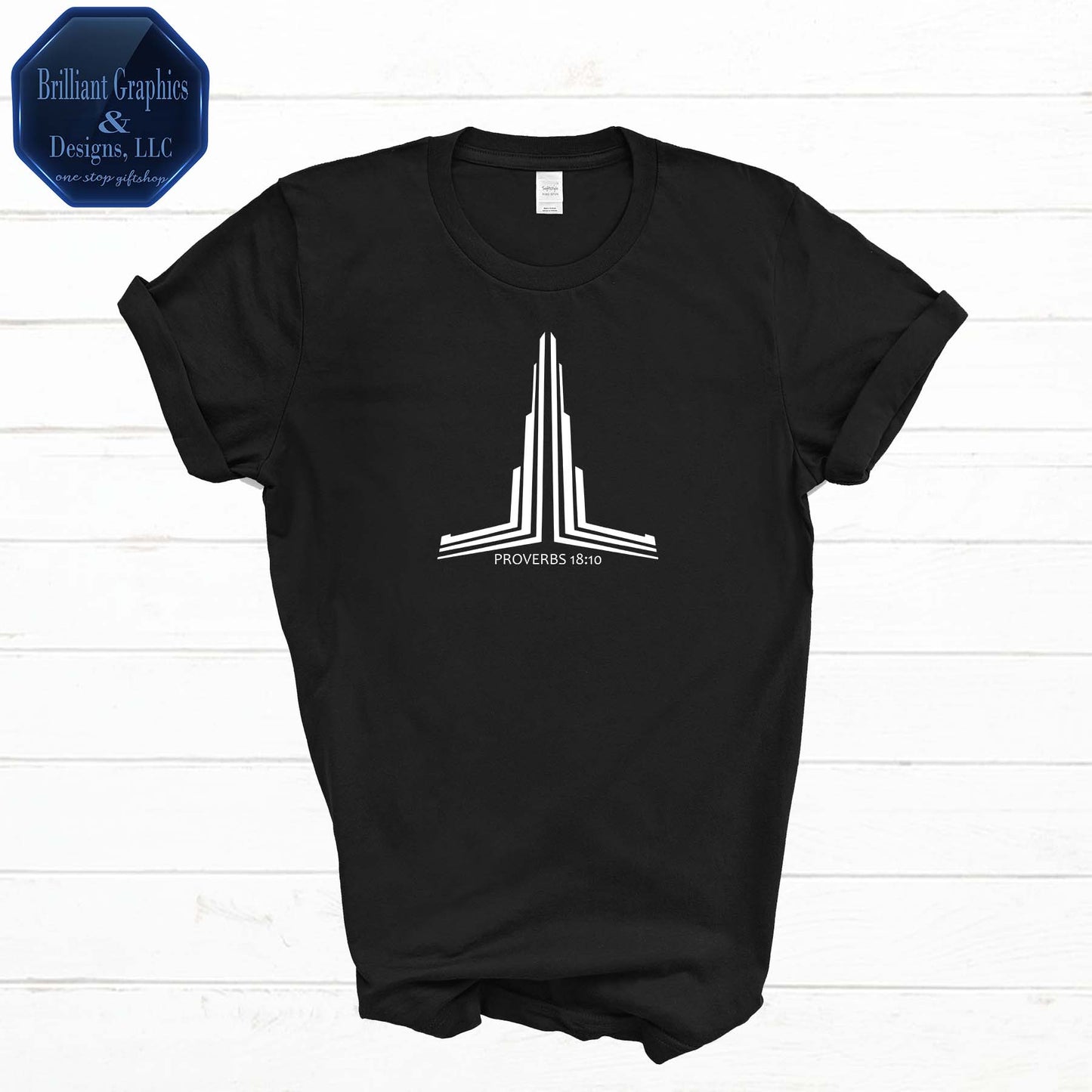 Proverbs 18:10 | Faith T-Shirt | Minimalist Inspirational Christian Apparel