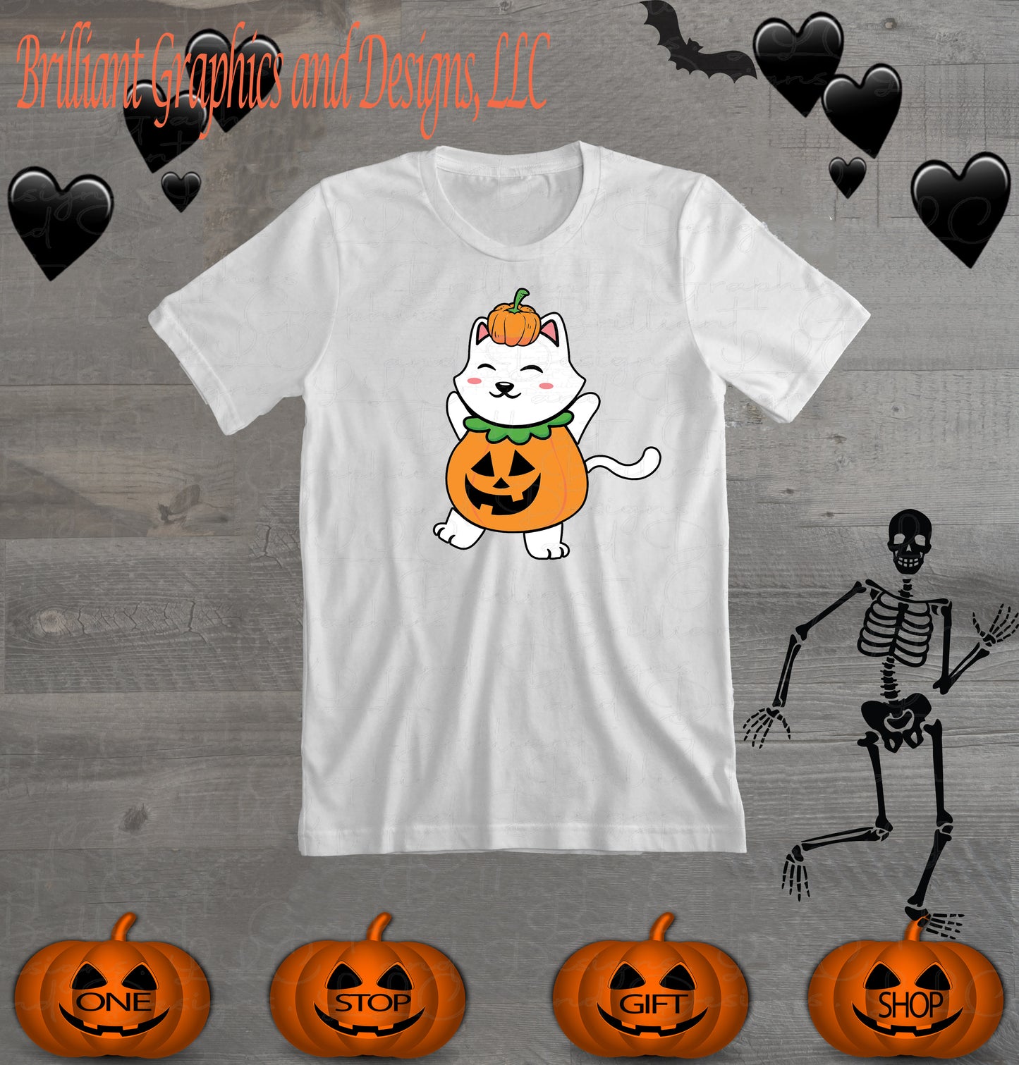 Cute Pumpkitten Toddler T-Shirt