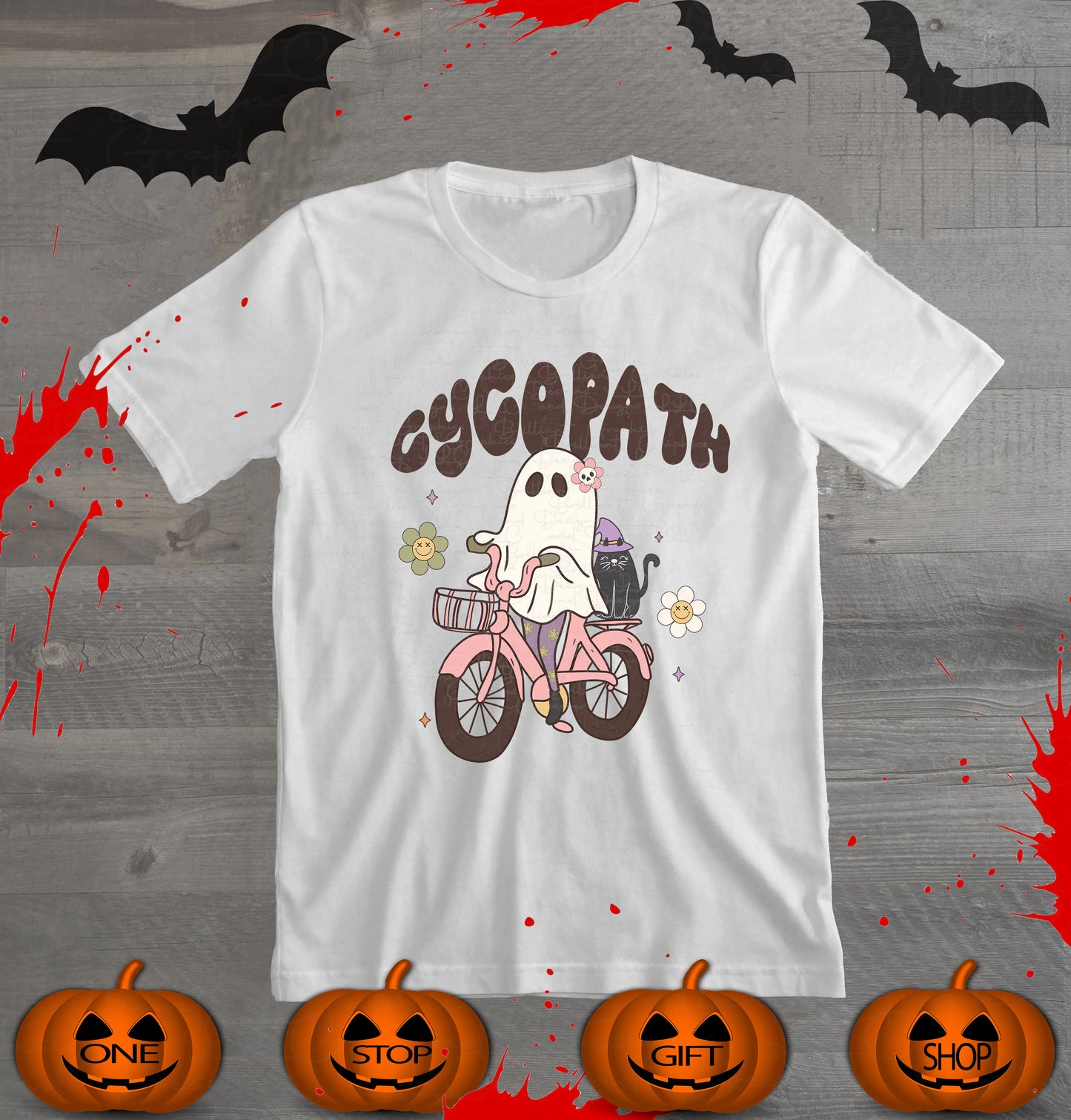 Cycopath Ghost Retro T-shirt