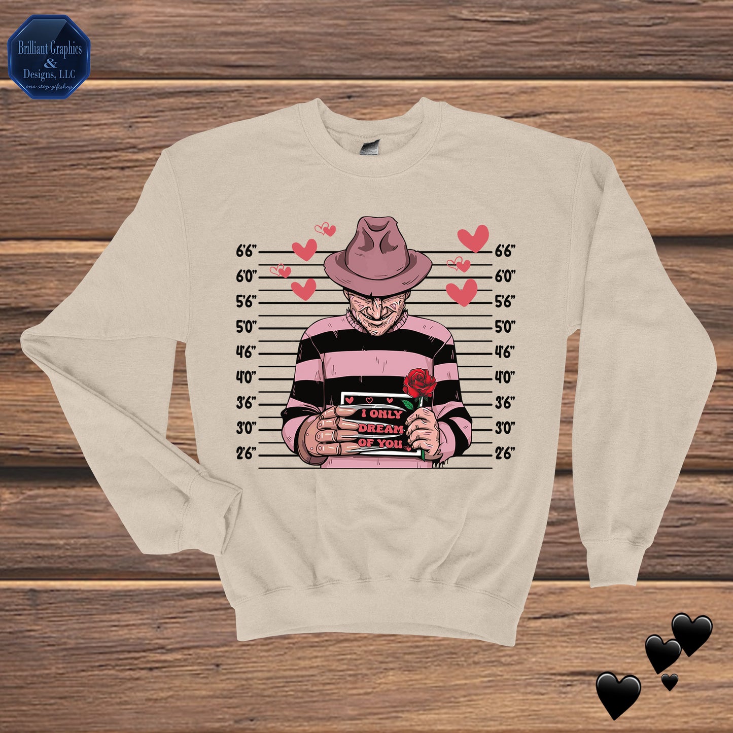 Freddy's Mugshot. Horror Sweatshirt