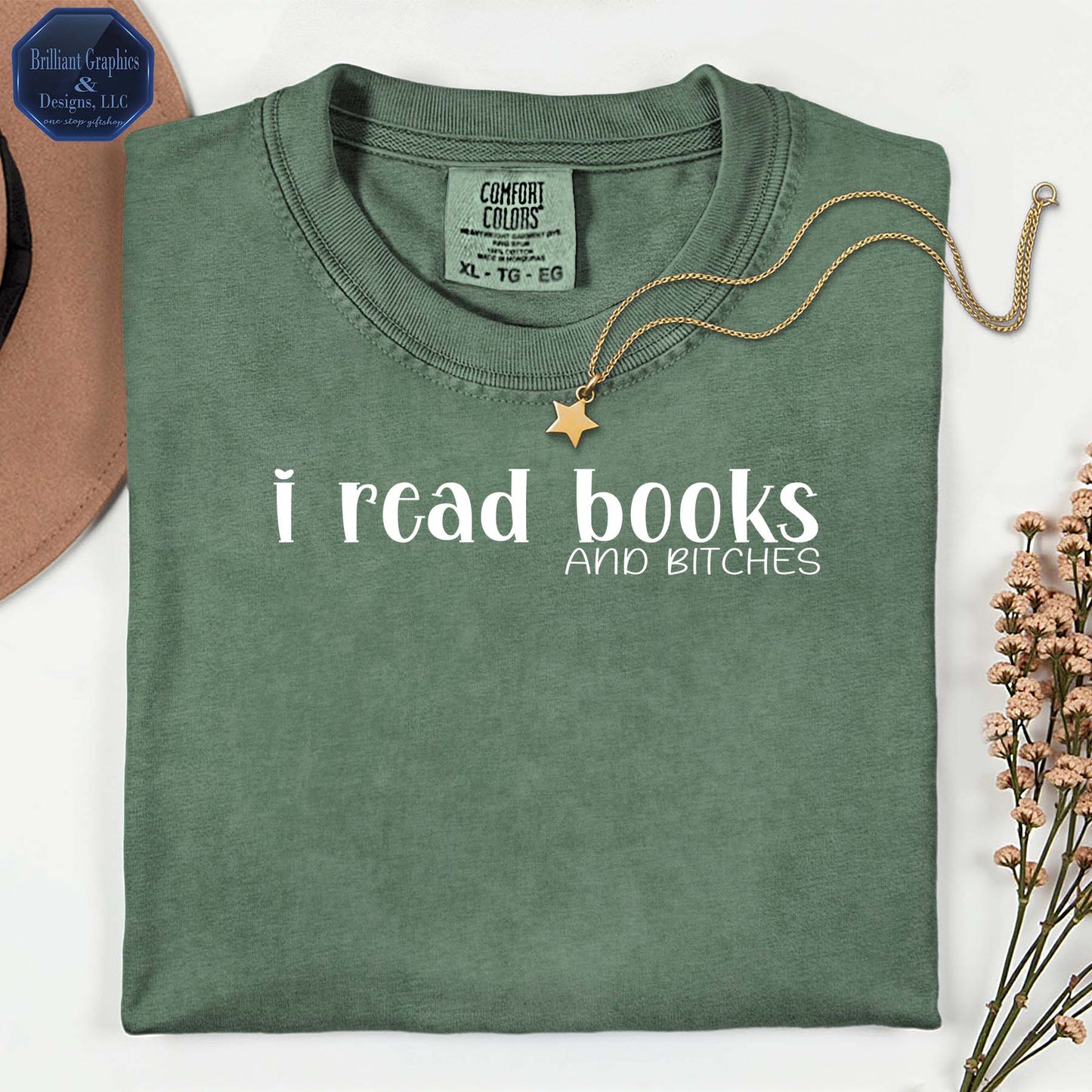 Comfort Colors "i read books and b*tches" Minimalist T-Shirt | Bold Book Lover Tee | Funny Sarcasm