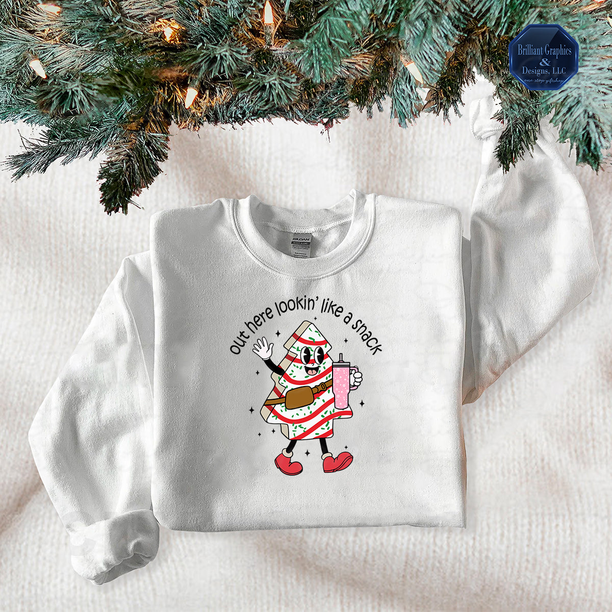 Out Here Looking Like a Snack, Holiday Sweatshirt