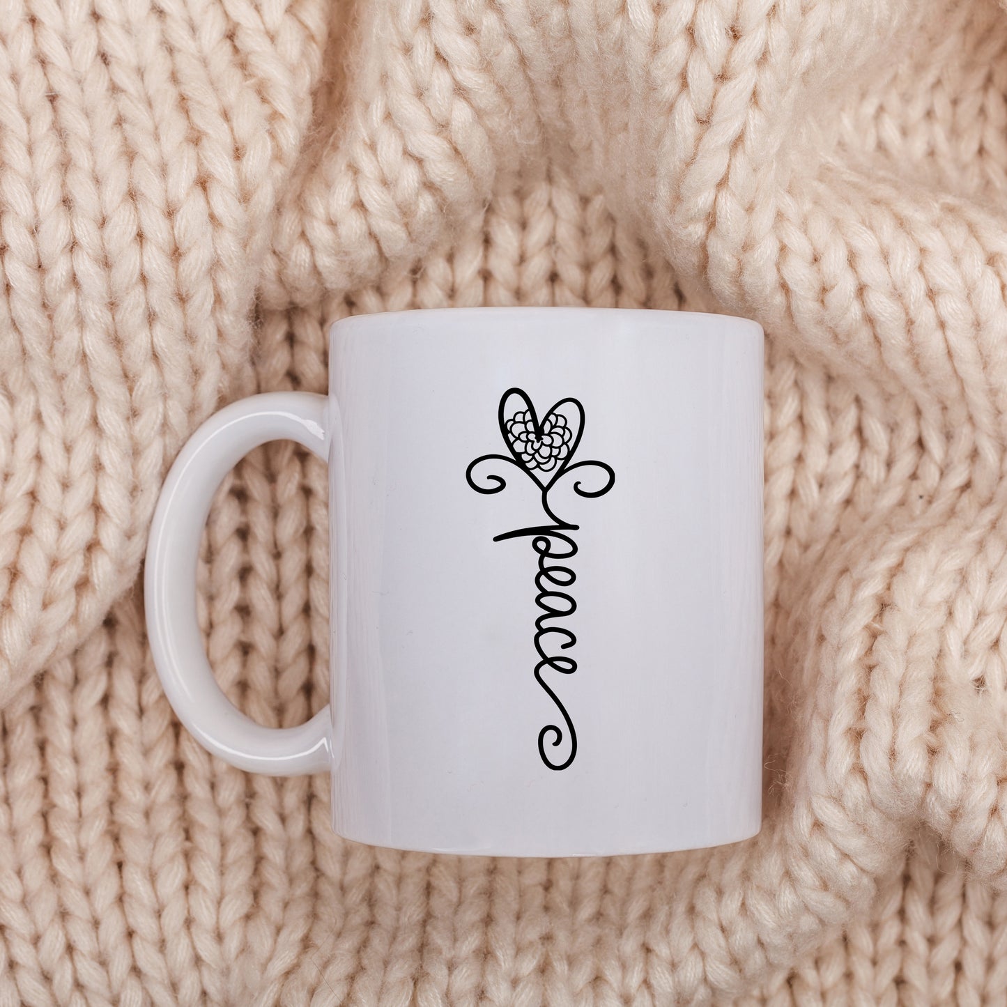 Peace. Inspirational Coffee Mug.