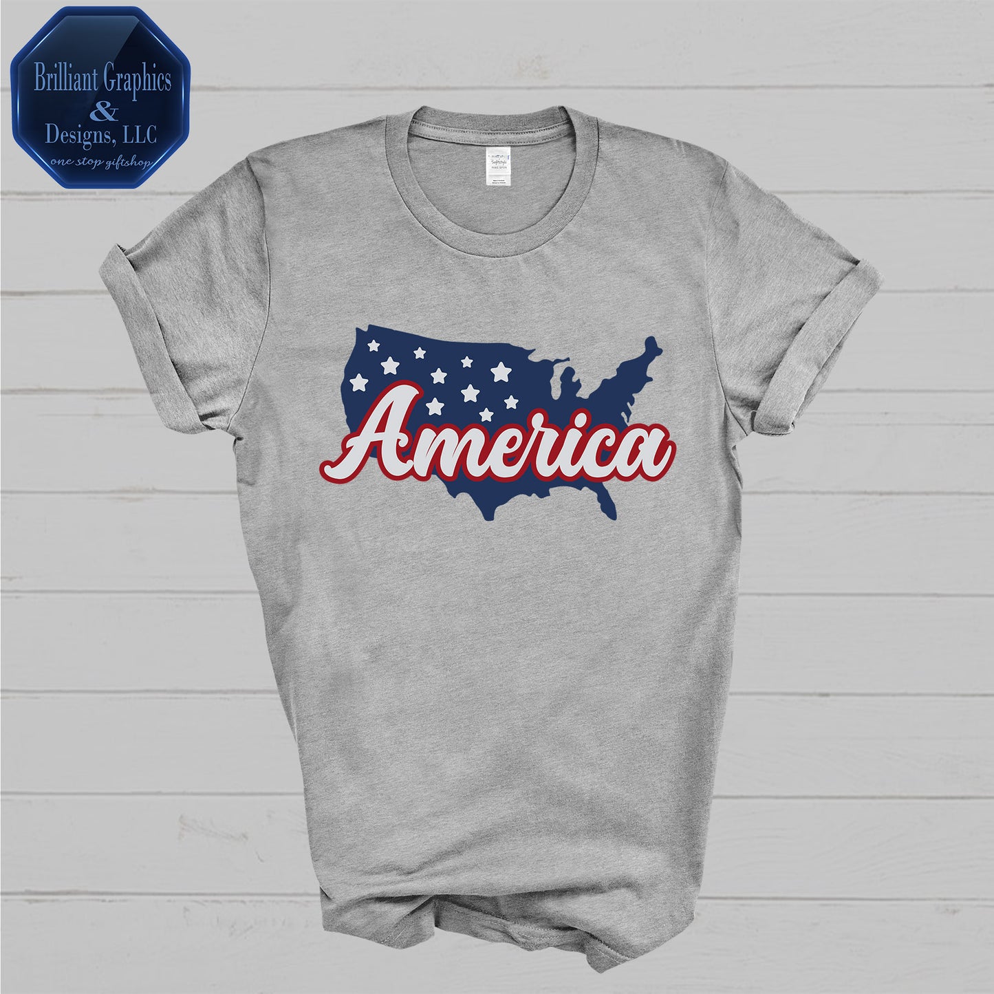 Patriotic America Red, White and Blue T-shirt