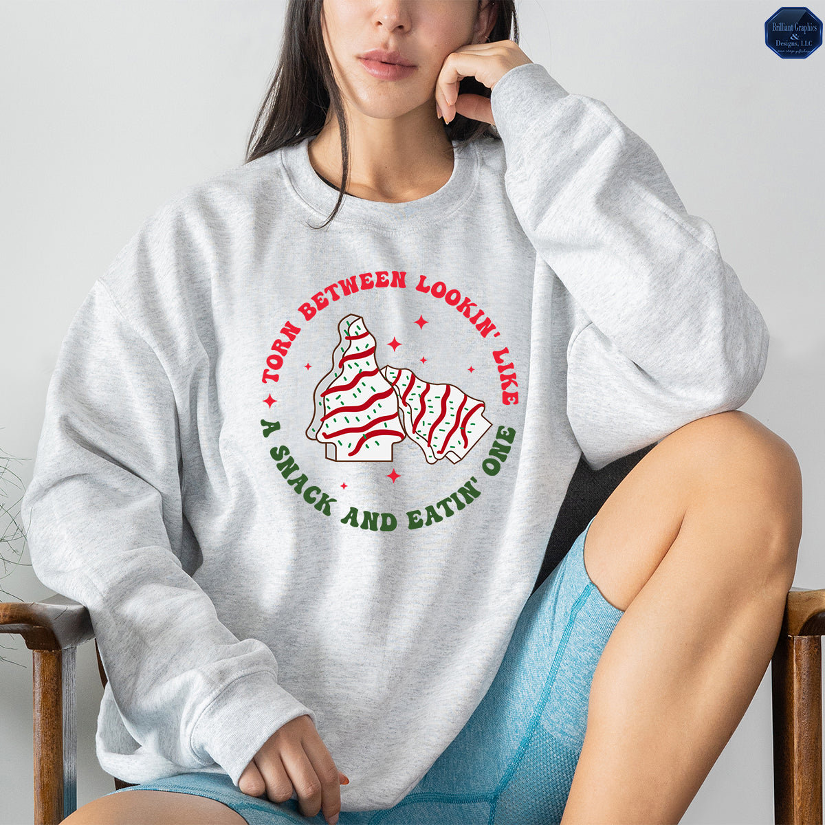 Torn Between Looking Like A Snack and Eating One, Holiday Sweatshirt
