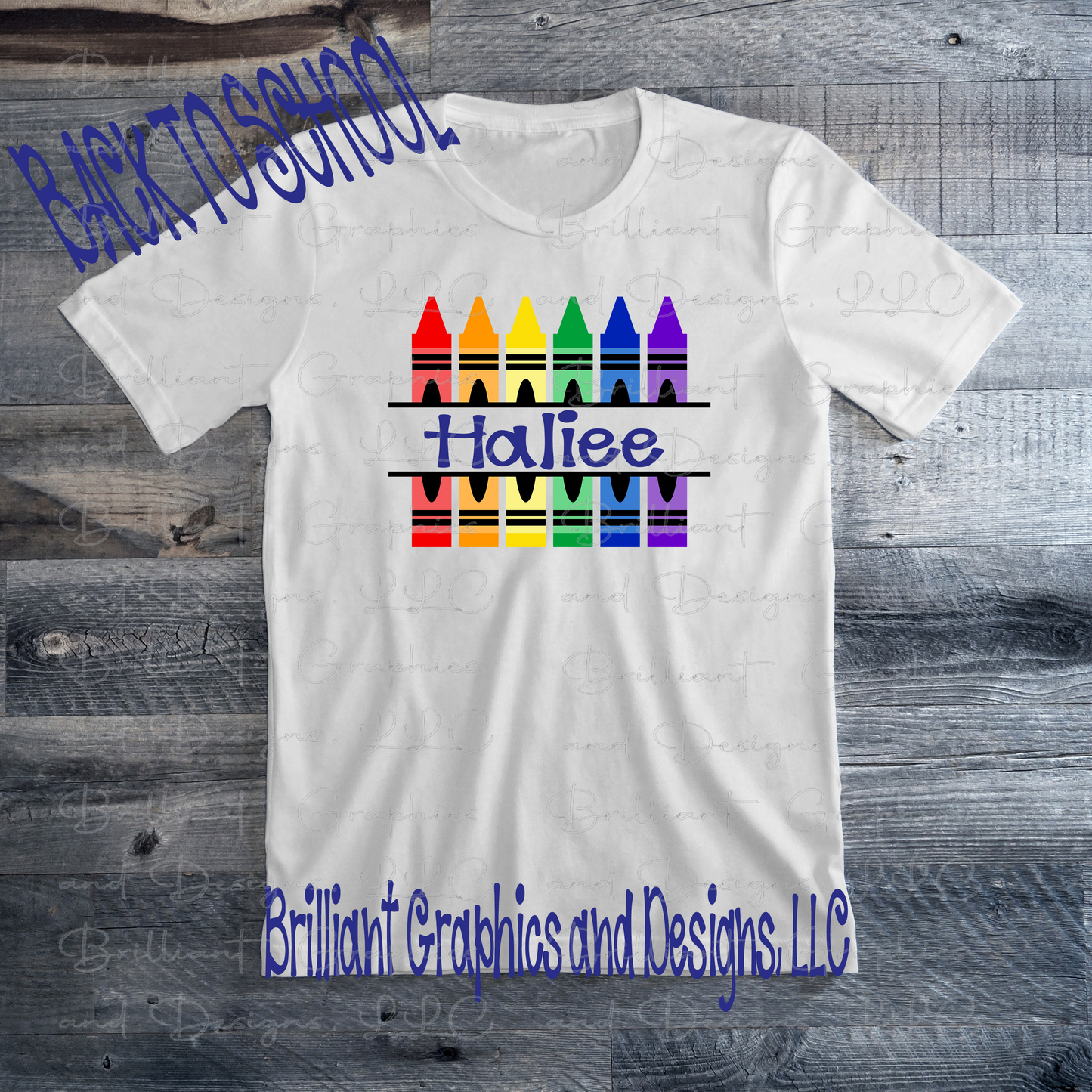Cute Back to School Shirt Crayon Design