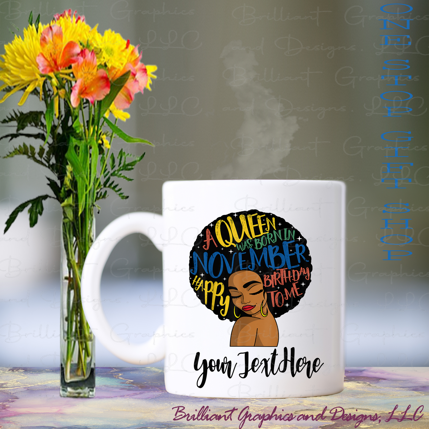 November Queen Customizable Birthday Coffee Cup