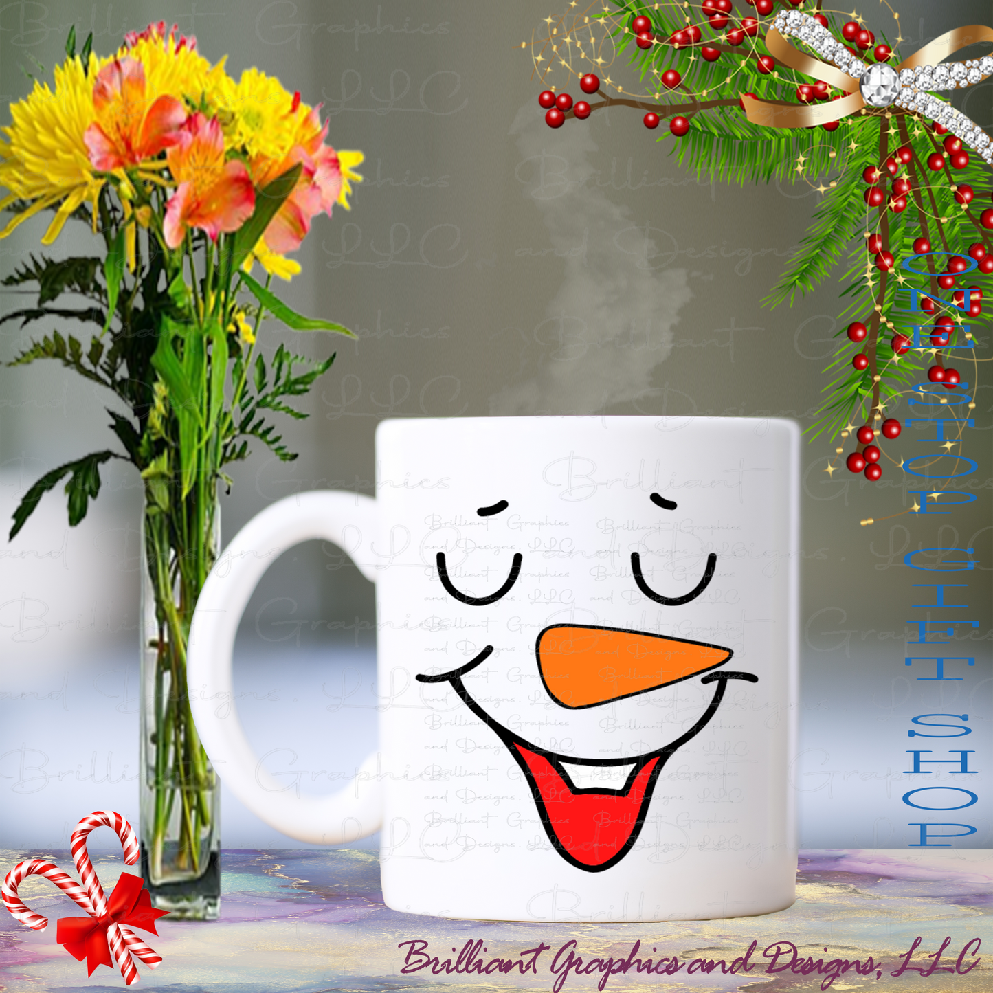 Happy Snowman Holiday Cup