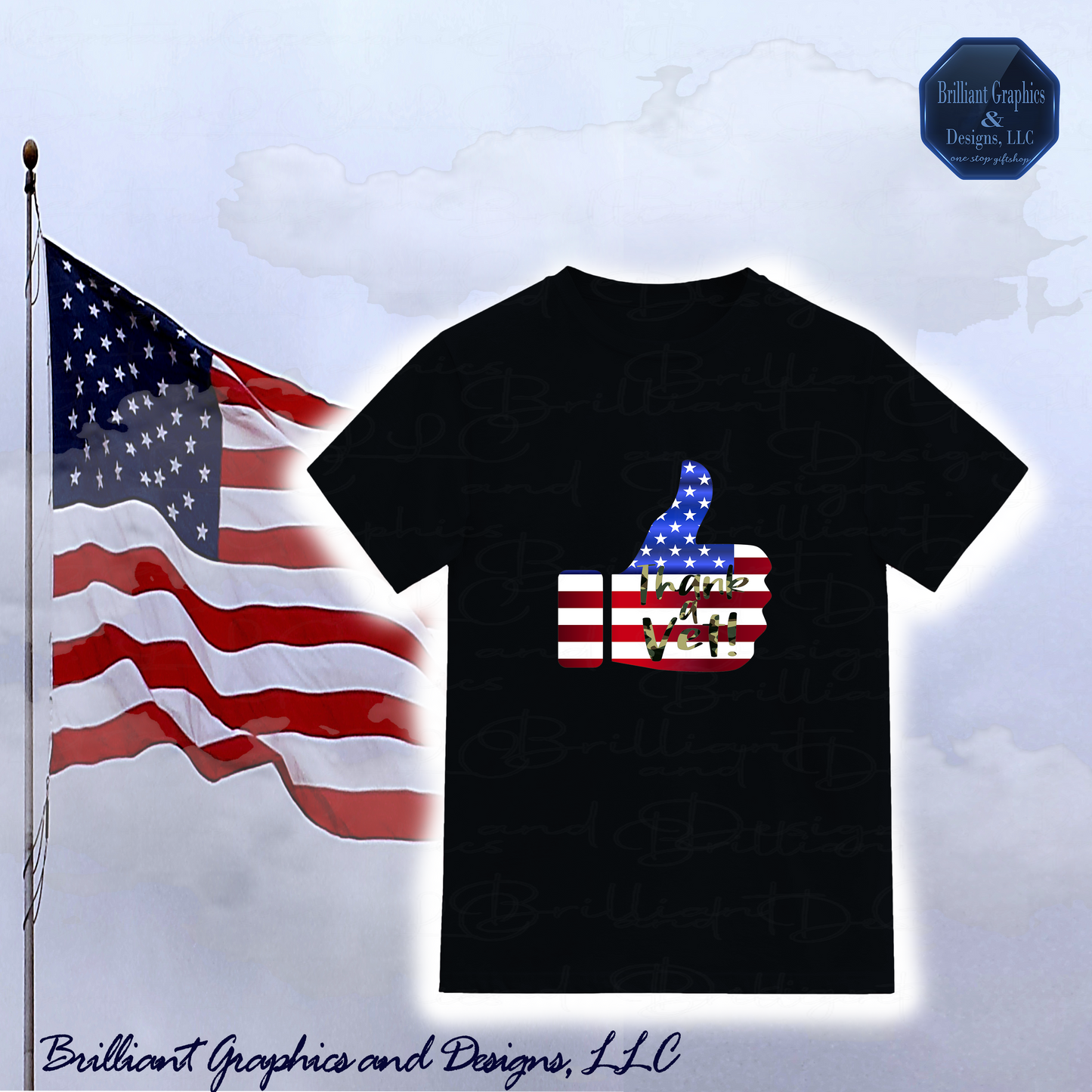 Patriotic Thank a Vet T-shirt