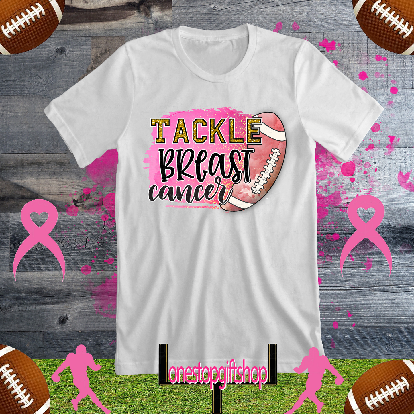 Youth Tackle Breast Cancer Support T-shirt