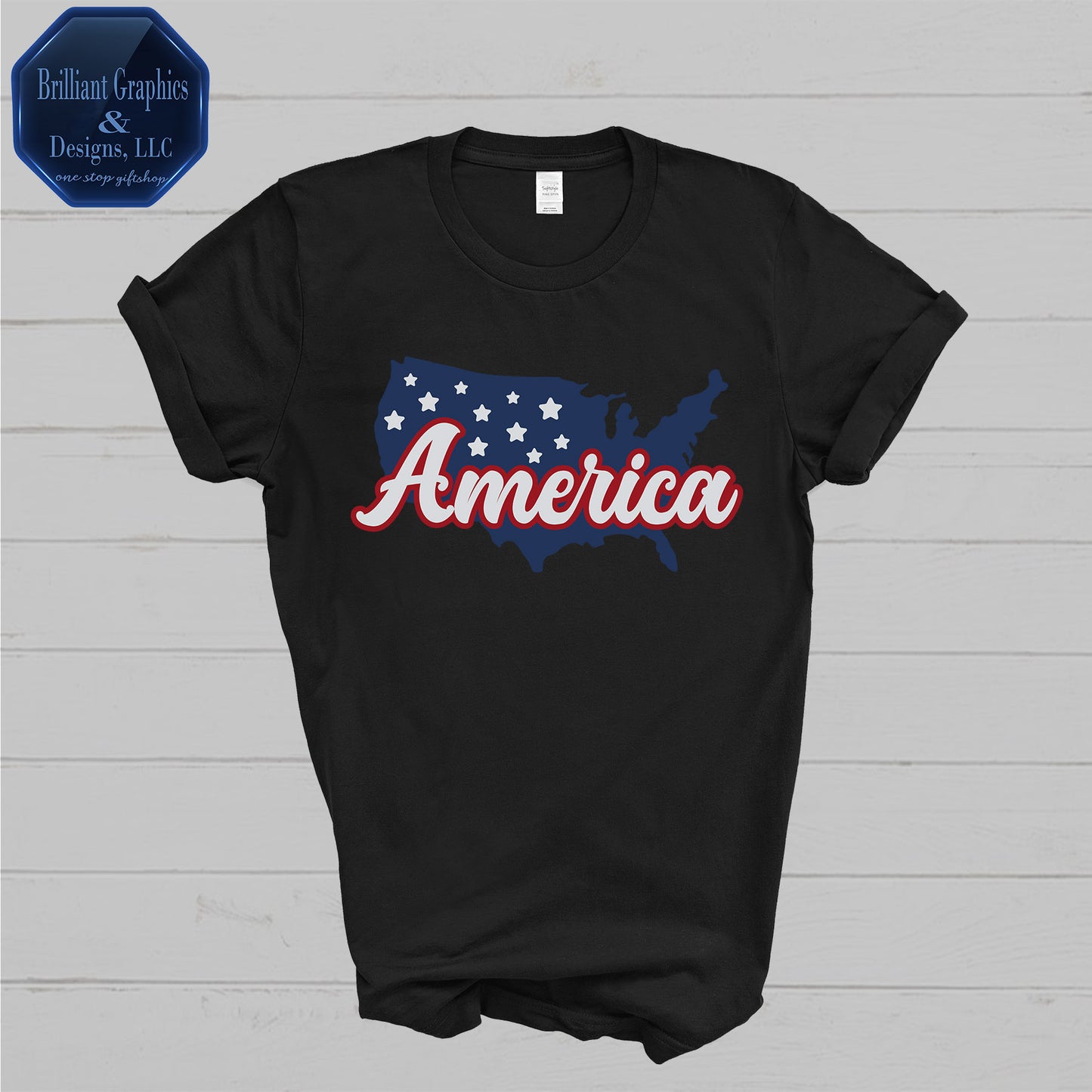 Patriotic America Red, White and Blue T-shirt