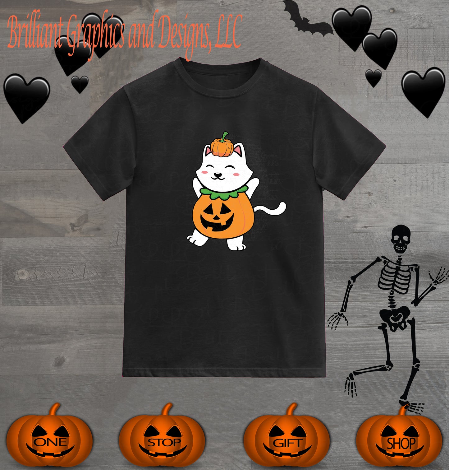 Cute Pumpkitten Toddler T-Shirt