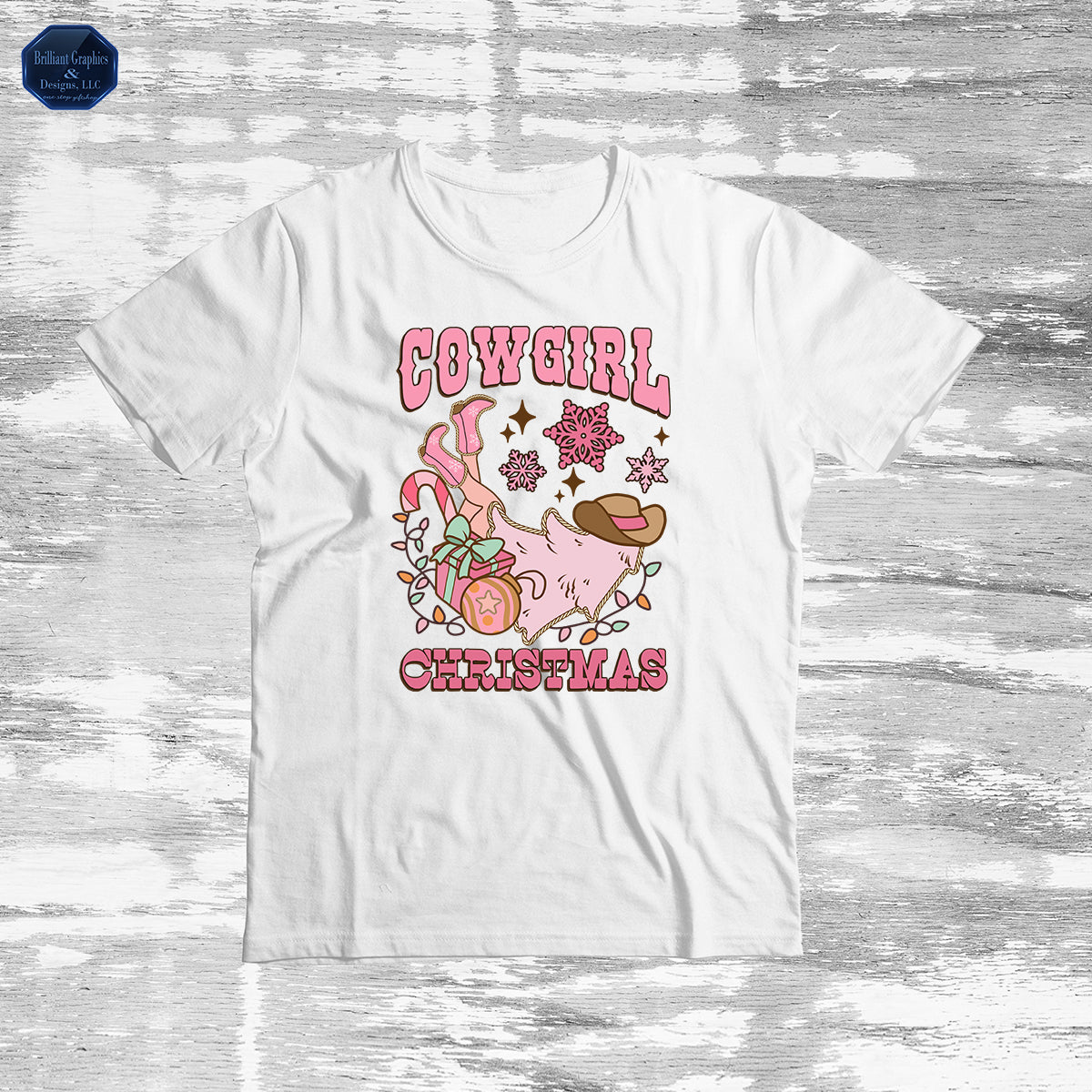 Coastal Cowgirl Christmas T-shirt