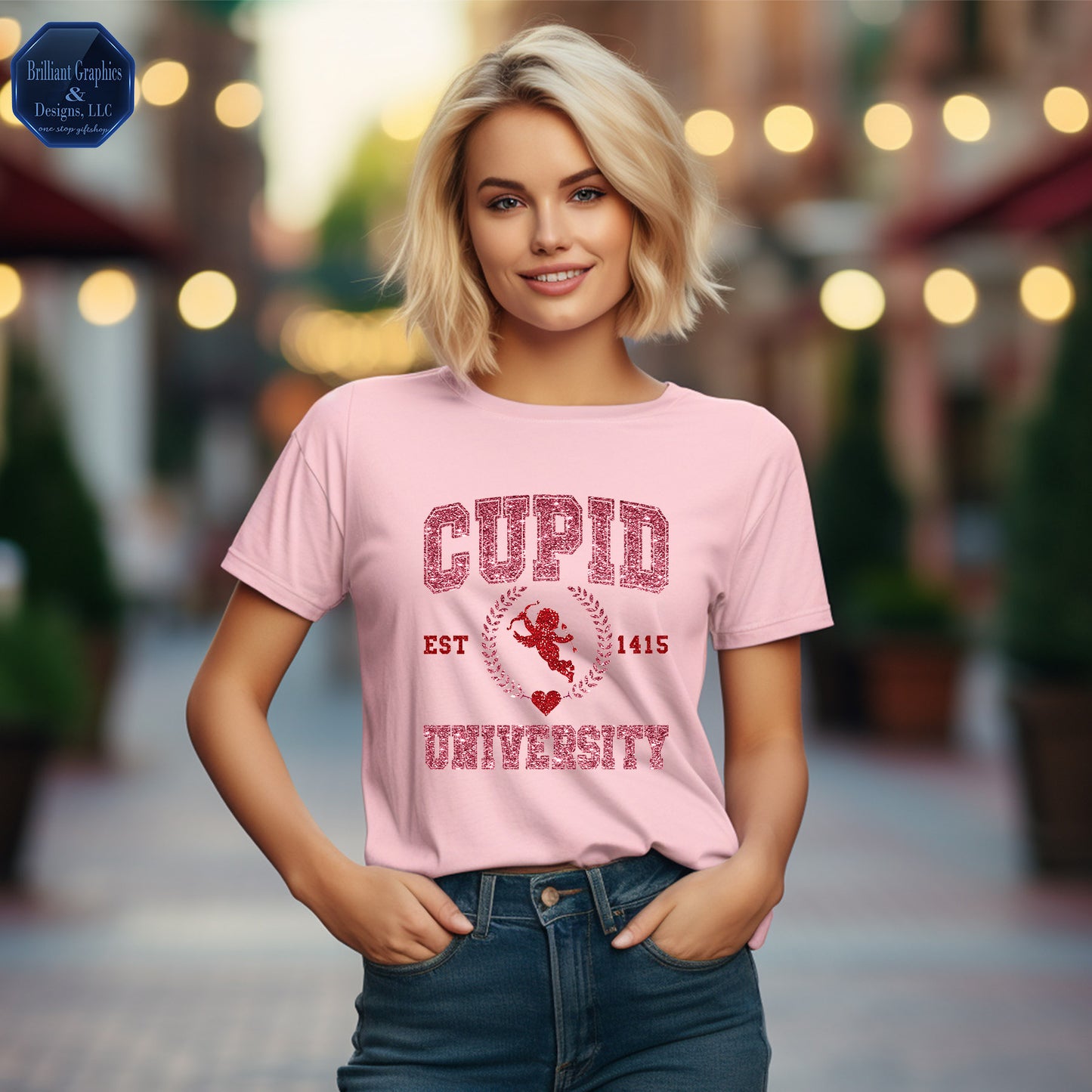 Cupid University Valentine T-shirt