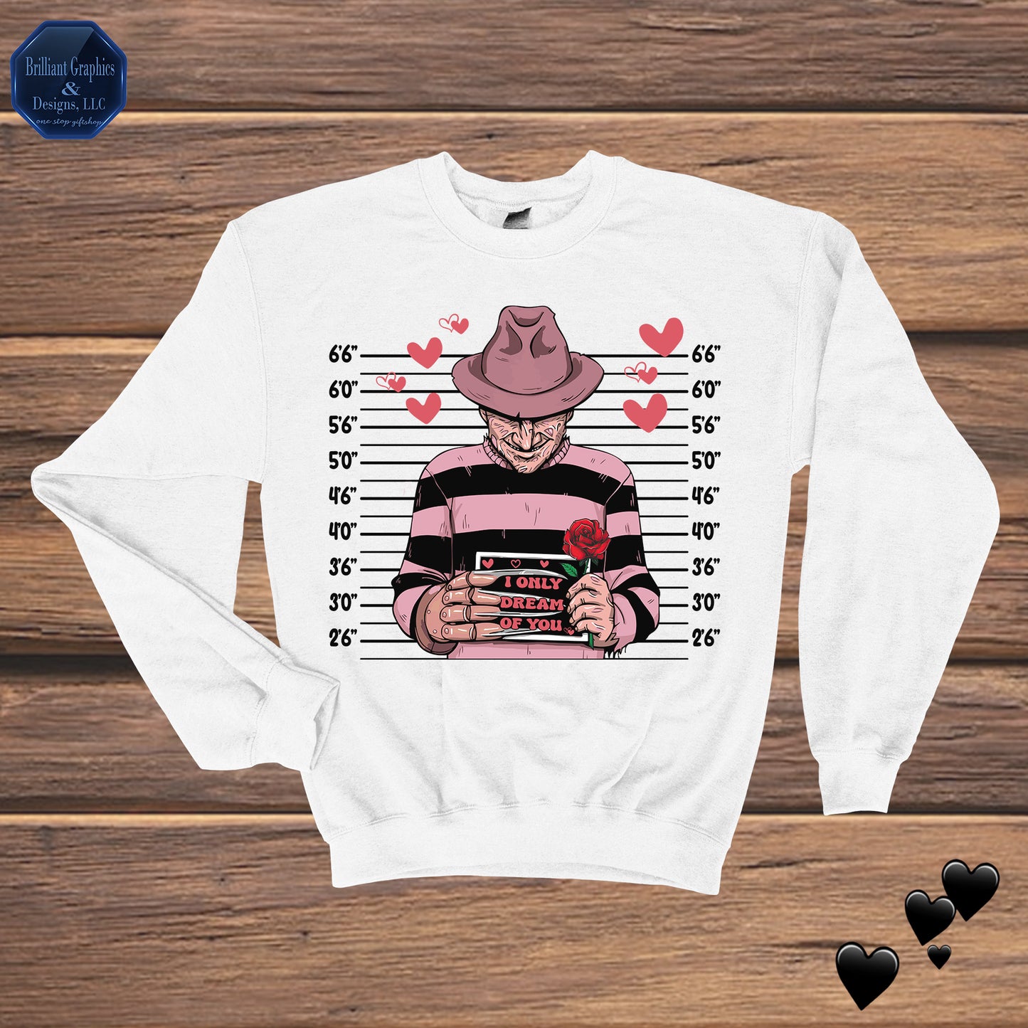 Freddy's Mugshot. Horror Sweatshirt