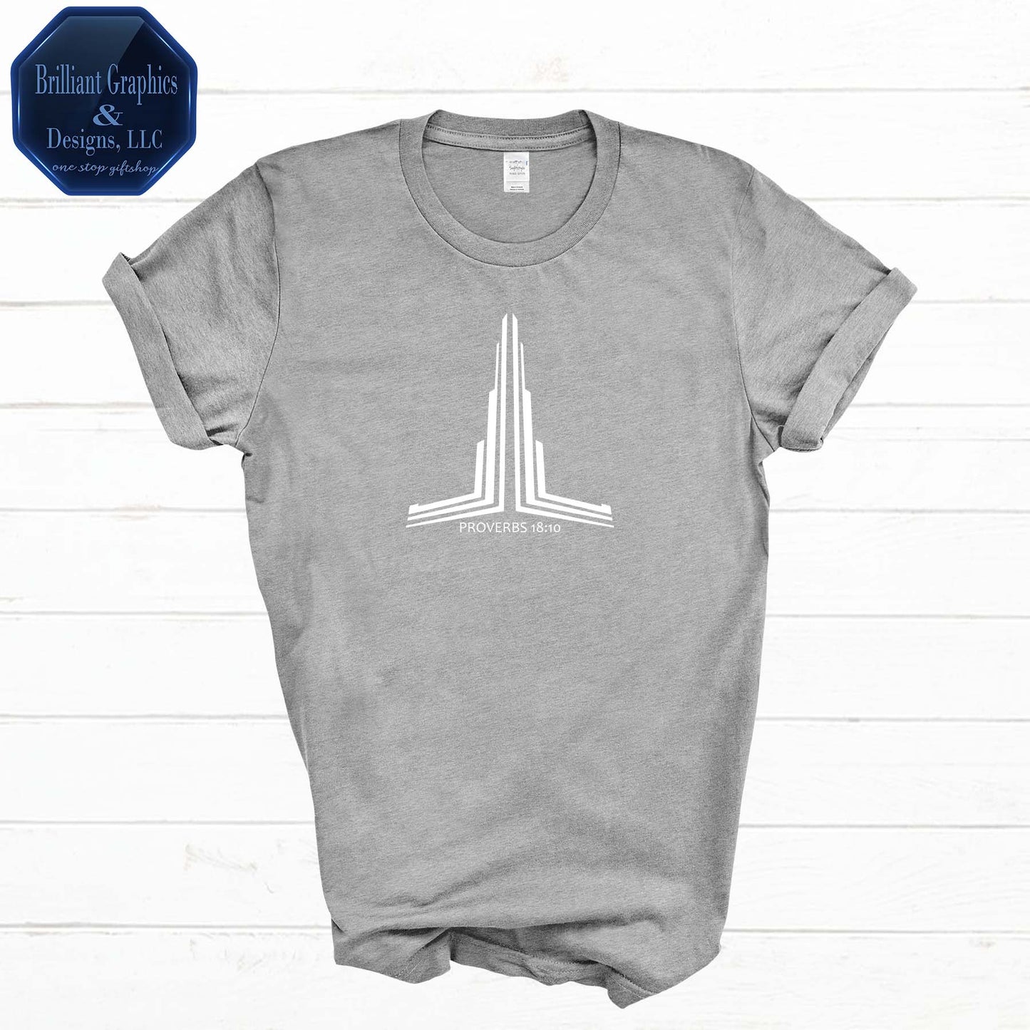 Proverbs 18:10 | Faith T-Shirt | Minimalist Inspirational Christian Apparel