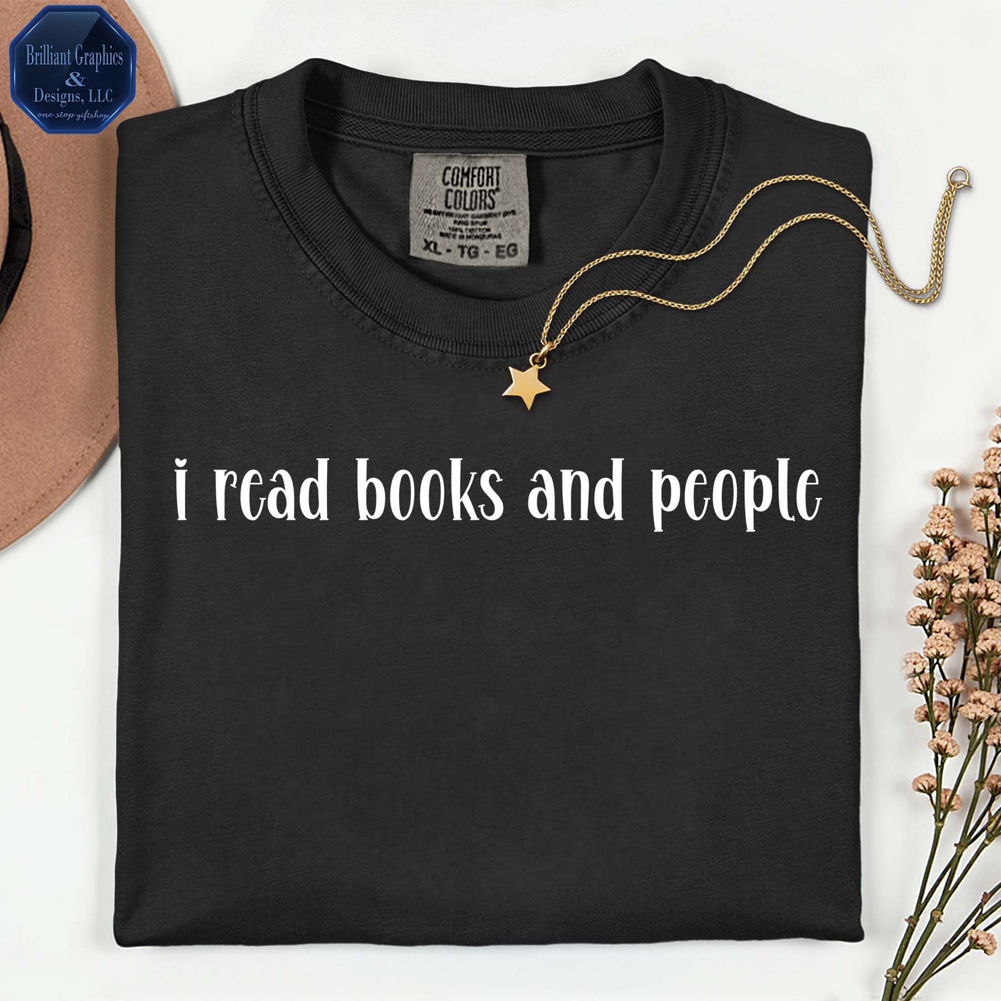 Minimalist T-Shirt "i read books and people| Book Lover Tee | Funny Sarcasm