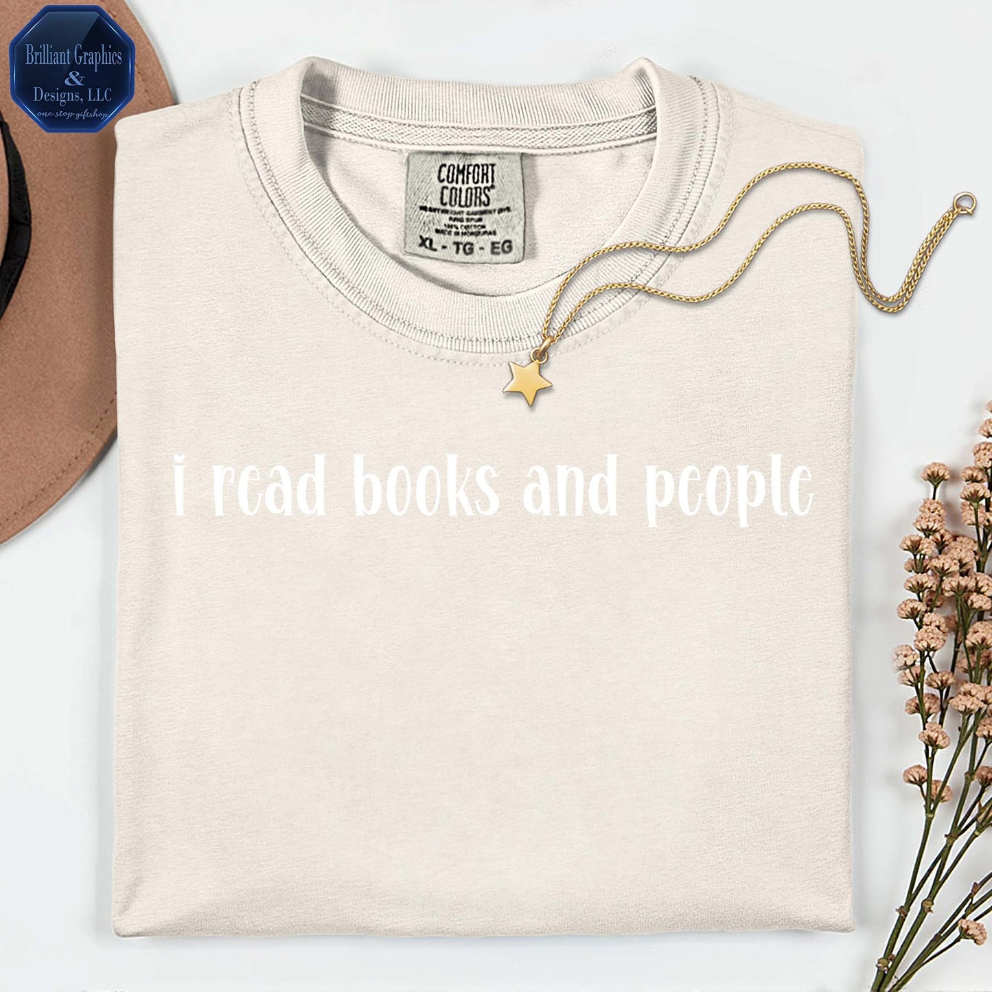 Minimalist T-Shirt "i read books and people| Book Lover Tee | Funny Sarcasm