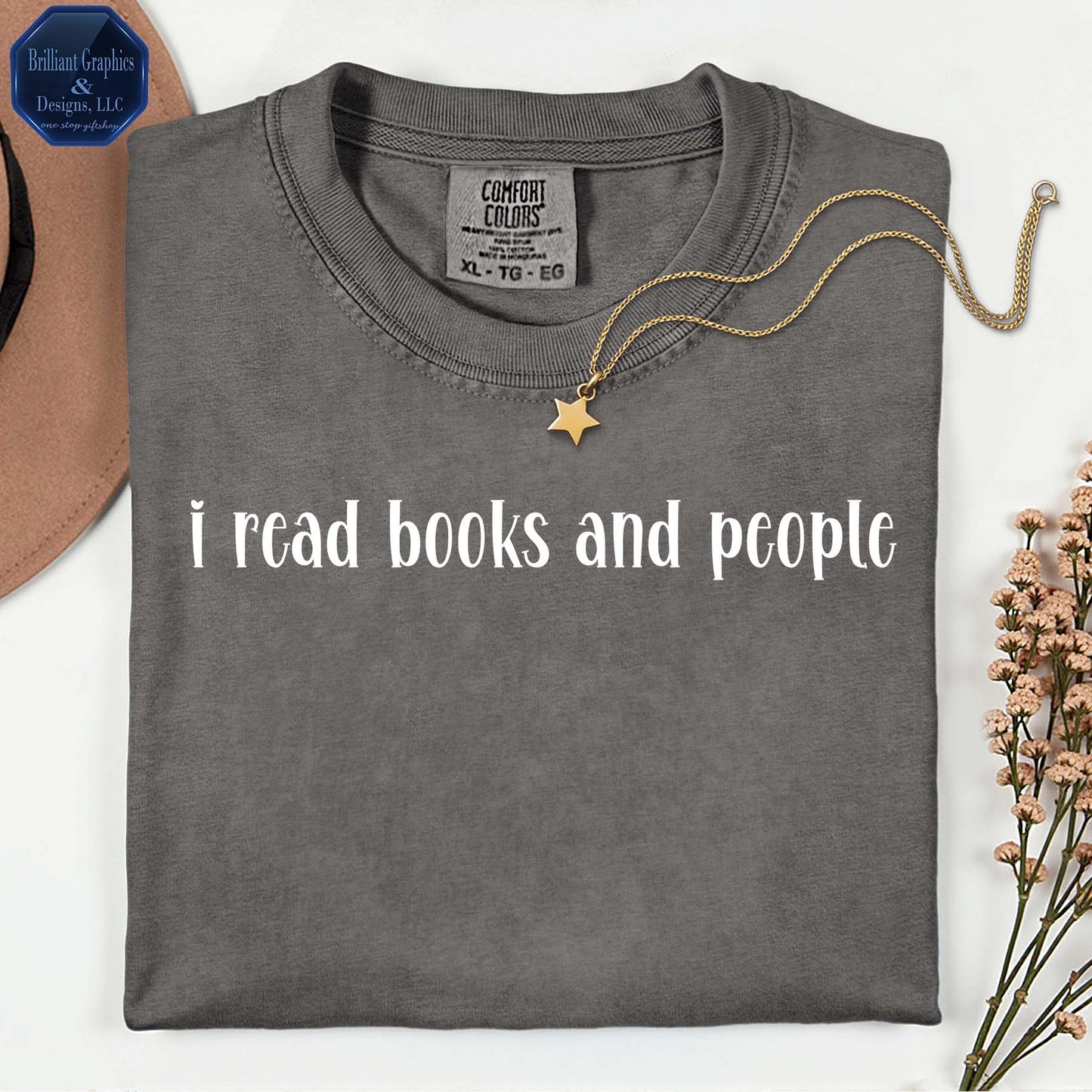 Minimalist T-Shirt "i read books and people| Book Lover Tee | Funny Sarcasm