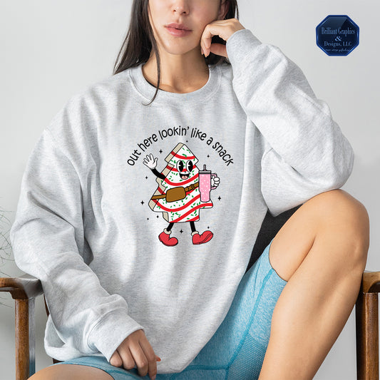 Out Here Looking Like a Snack, Holiday Sweatshirt