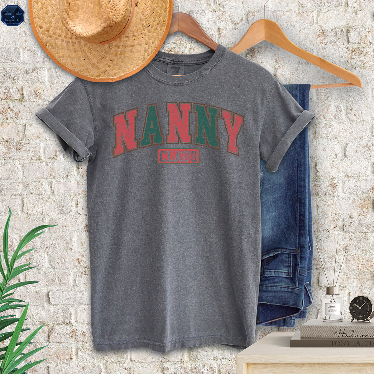 Nanny Claus, Grandma Christmas, Comfort Color Shirt