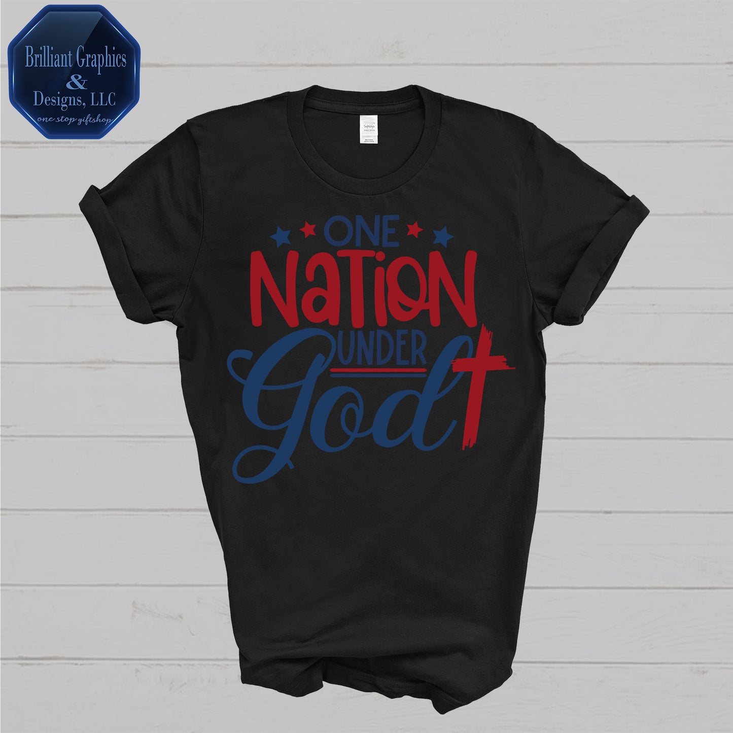 One Nation Under God Patriotic T-shirt