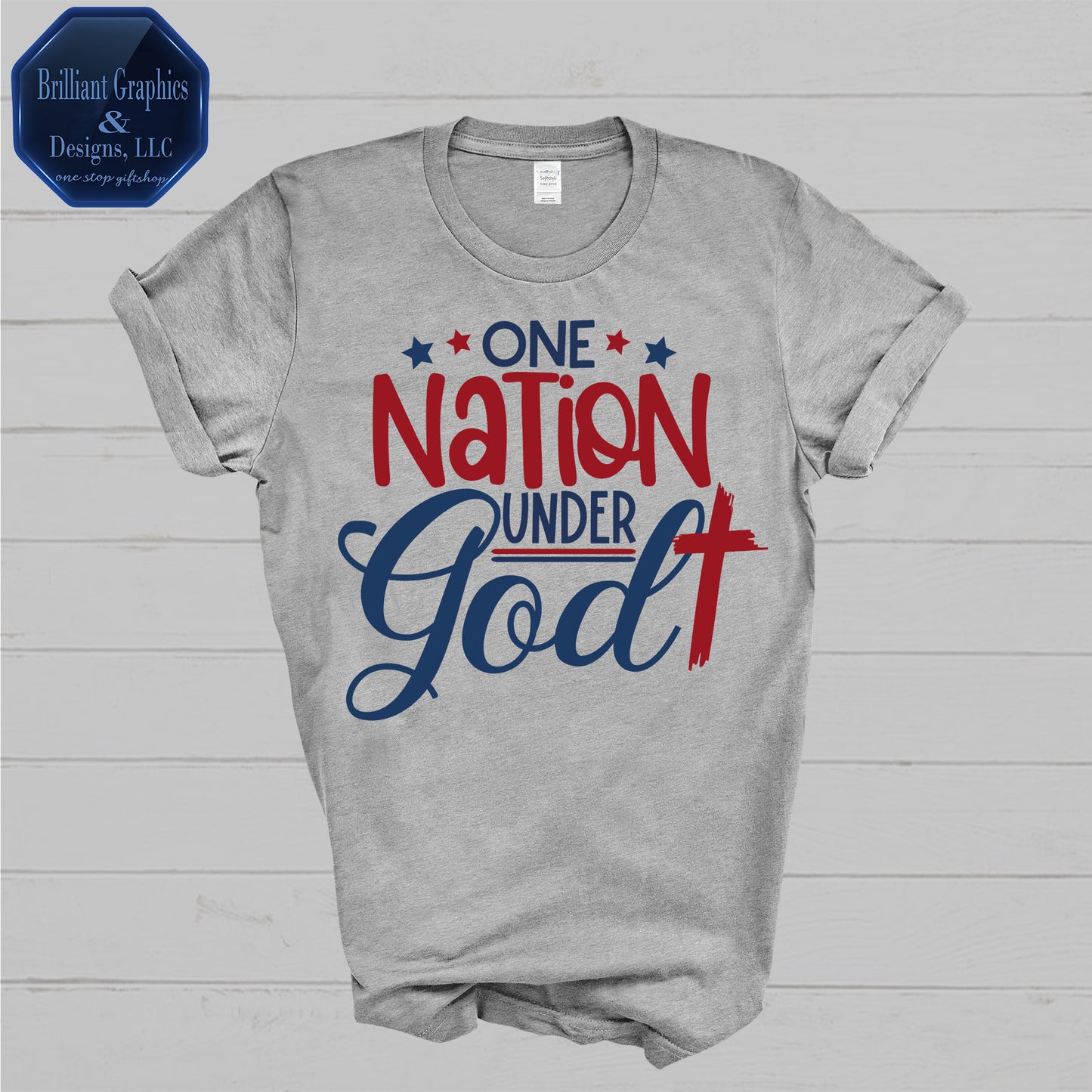 One Nation Under God Patriotic T-shirt