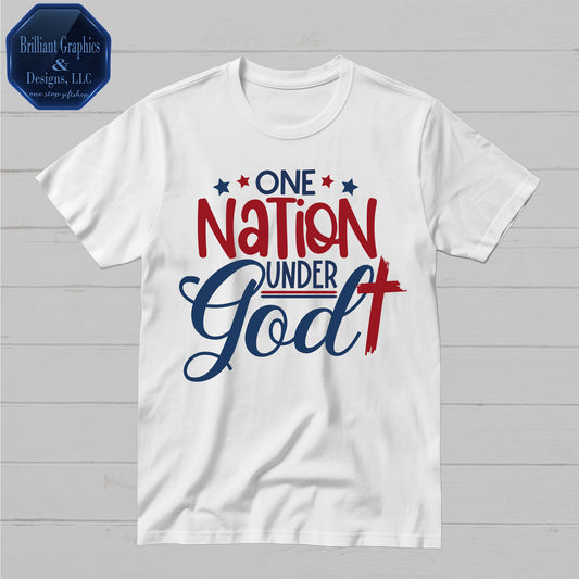 One Nation Under God Patriotic T-shirt