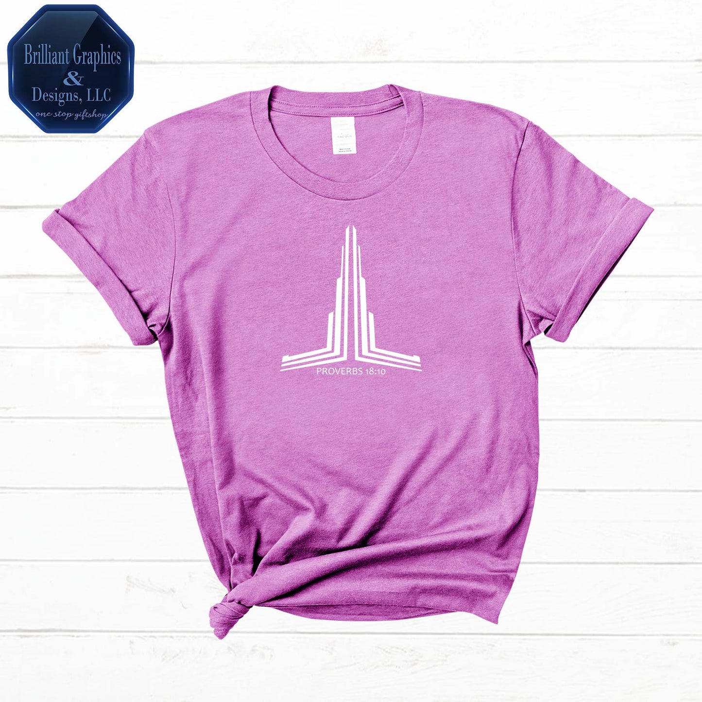 Proverbs 18:10 | Faith T-Shirt | Minimalist Inspirational Christian Apparel
