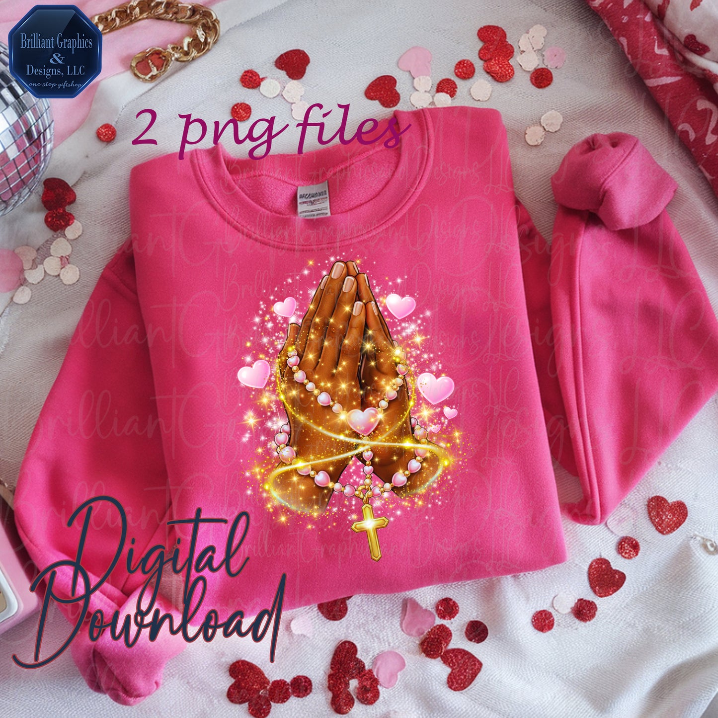 Praying Hands PNG Bundle – Faith & Love Digital Download. Clip Art, Christian Valentine.