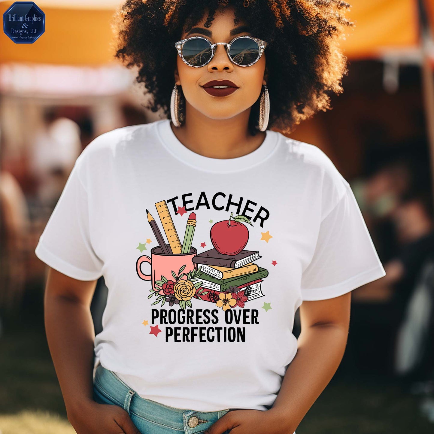 Teacher, Progress Over Perfection: Empowering T-Shirt for Educators
