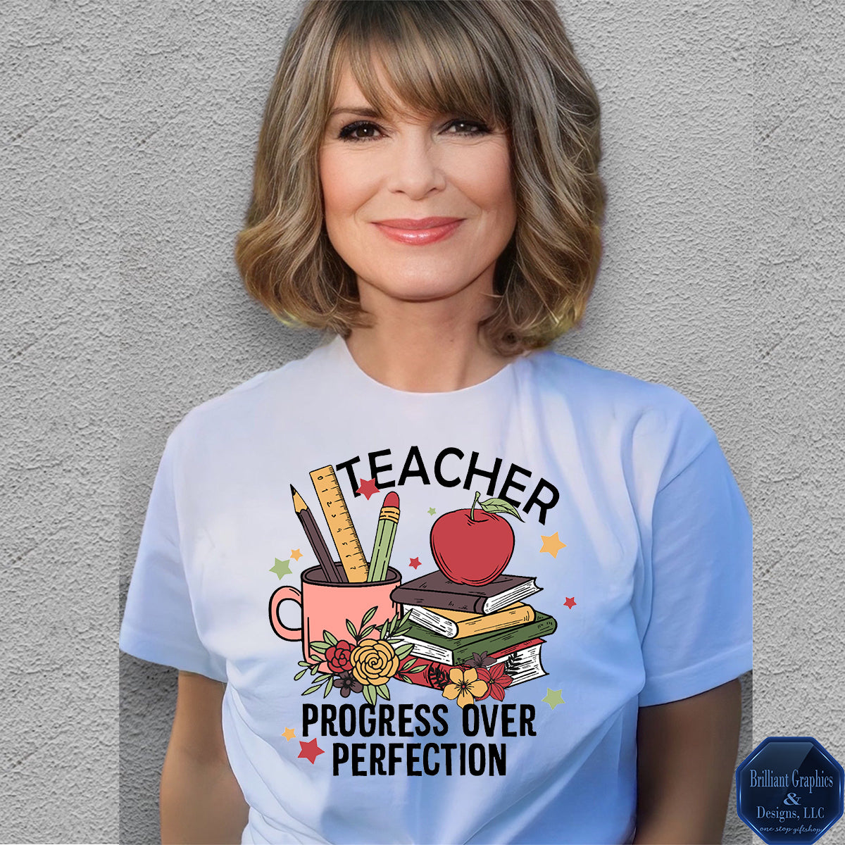 Teacher, Progress Over Perfection: Empowering T-Shirt for Educators