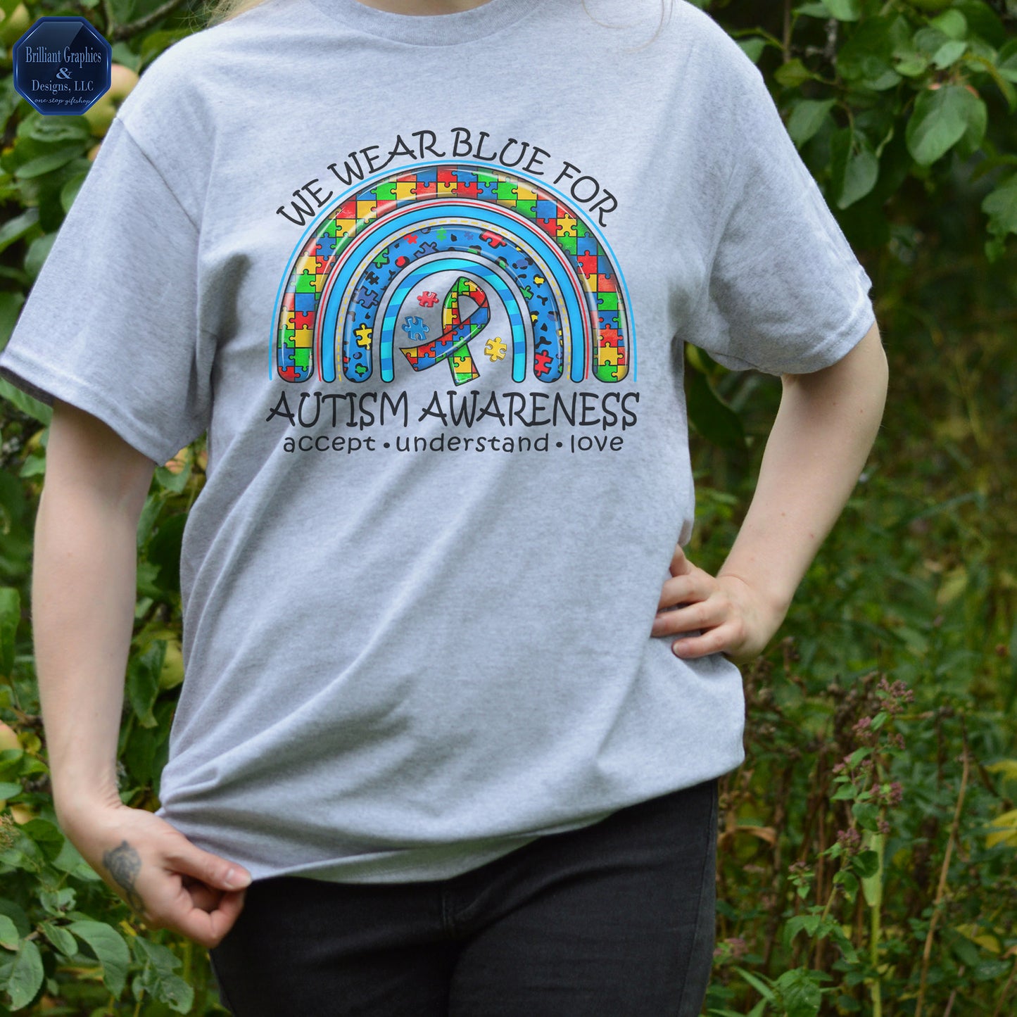 We Wear Blue for Autism Awareness Tshirt