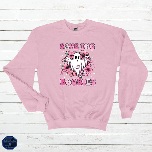 Save The Boo-bies, Breast Cancer Awareness Sweatshirt
