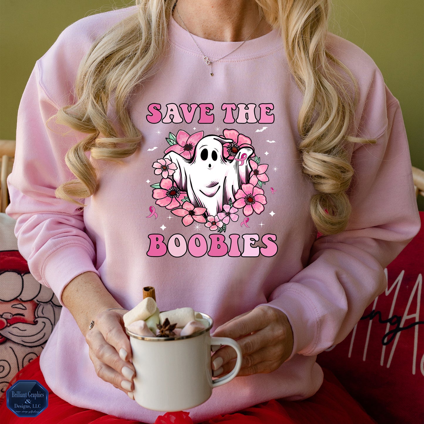 Save The Boo-bies, Breast Cancer Awareness Sweatshirt