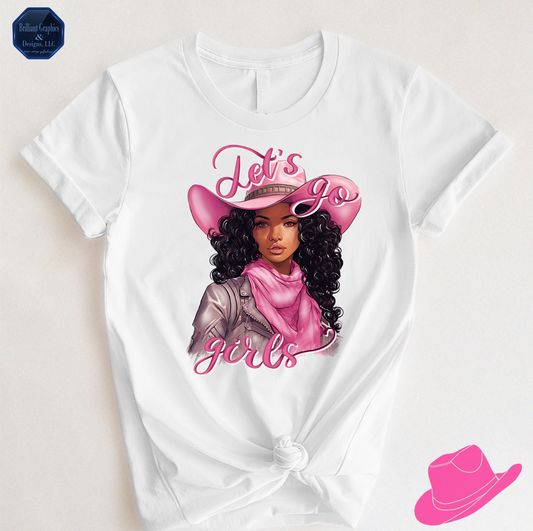 Let's Go Girls, Western Black Woman T-shirt