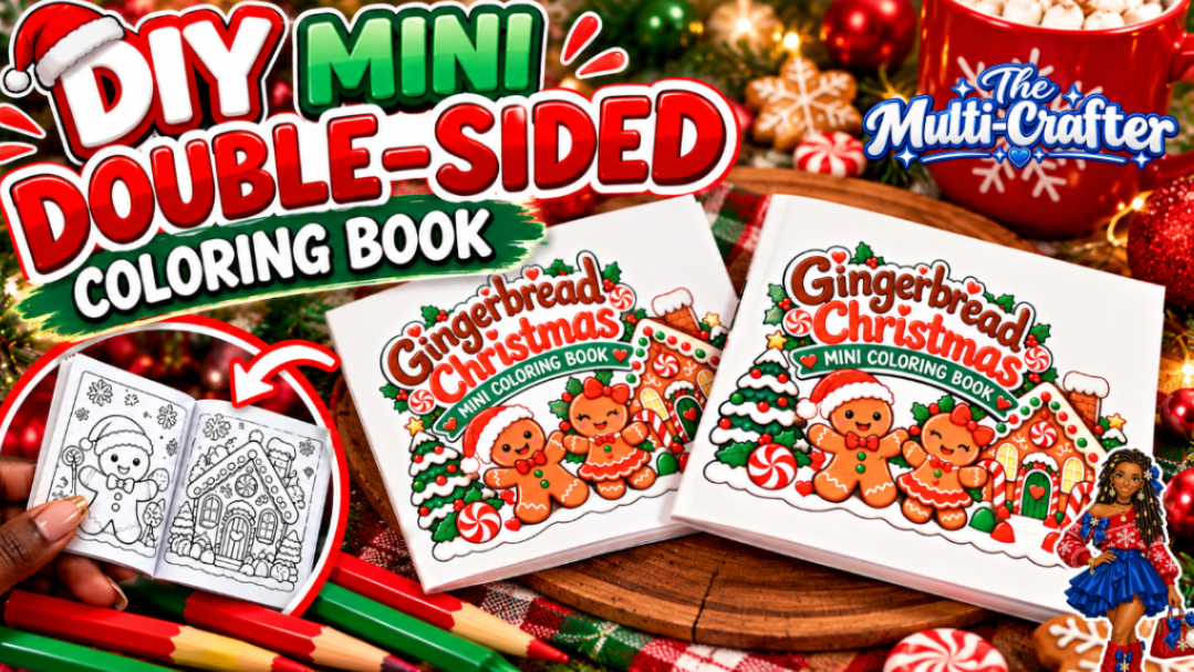 Double-Sided Mini Coloring Book Template. Free PDF Download. The Multi-Crafter.