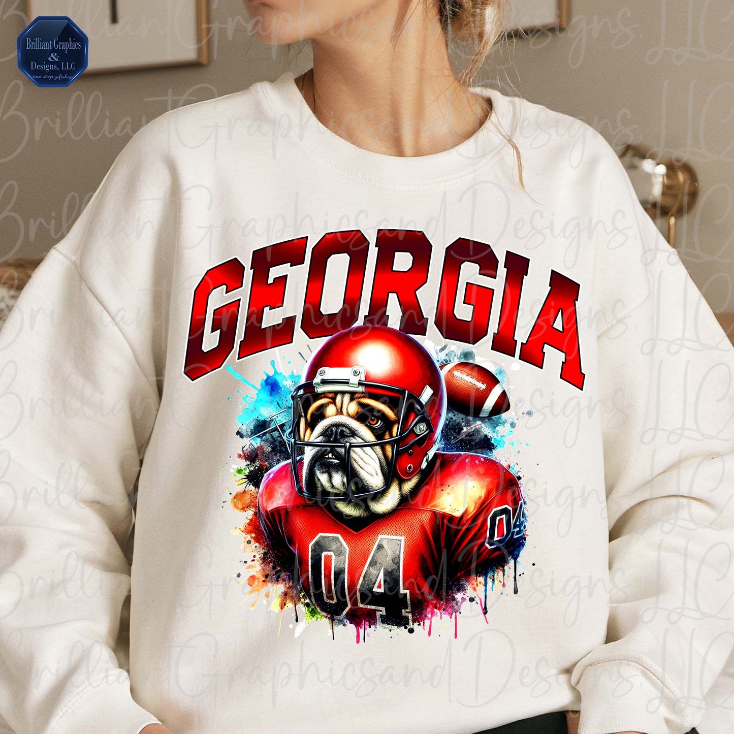 Georgia Bulldogs Fan Digital Clip Art. PNG. Sublimation. DTF. Instant Download