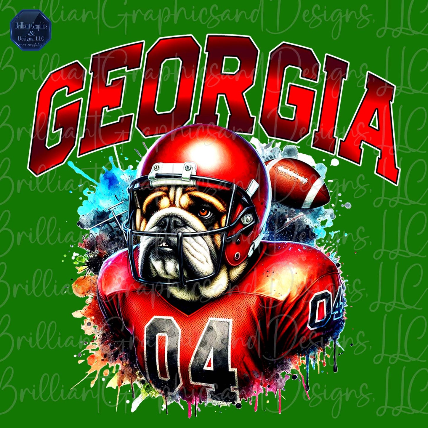 Georgia Bulldogs Fan Digital Clip Art. PNG. Sublimation. DTF. Instant Download