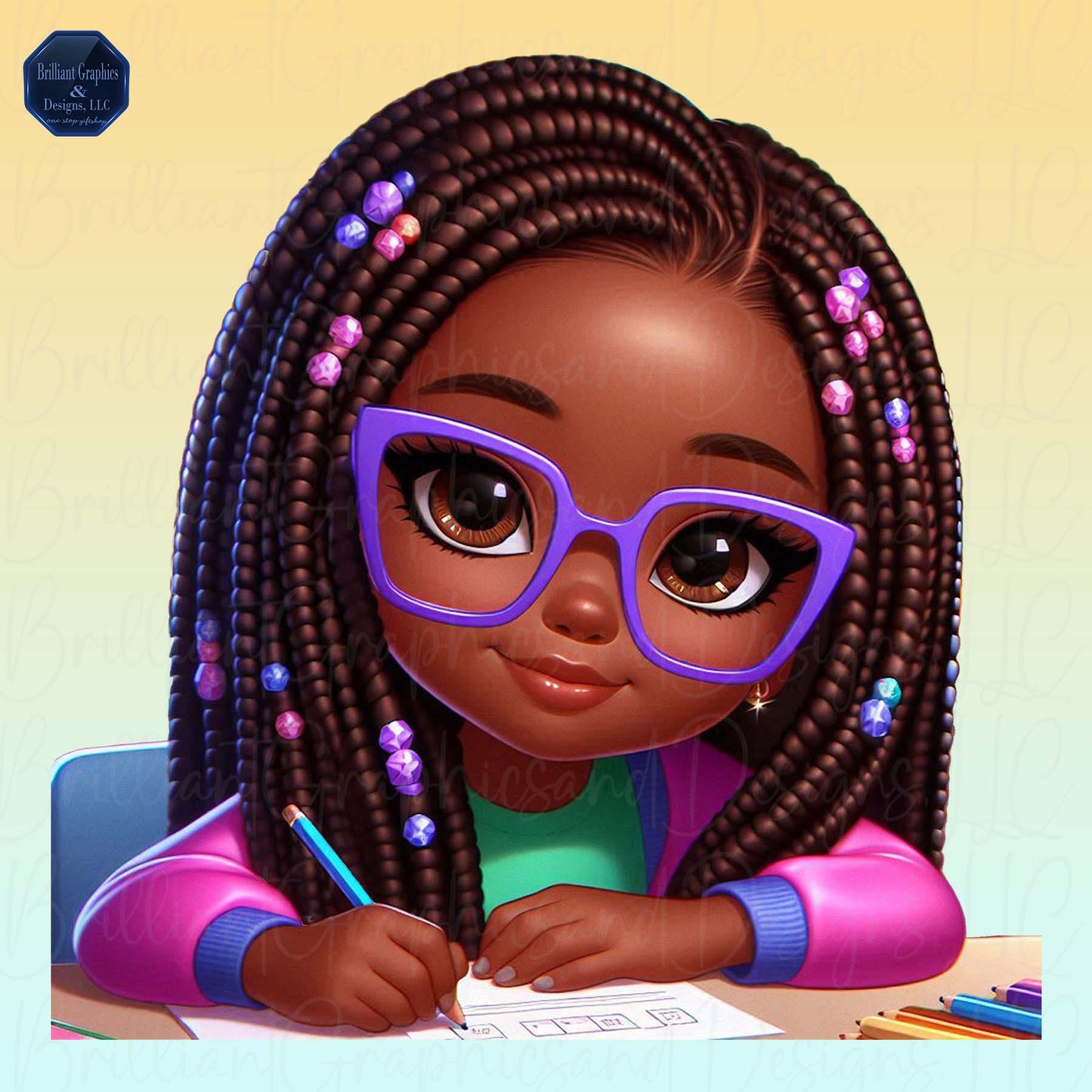 Clip Art Bundle. Cute African American Melanin Girls. Back To School. PNG. DTF. Sublimation. Digital Download.
