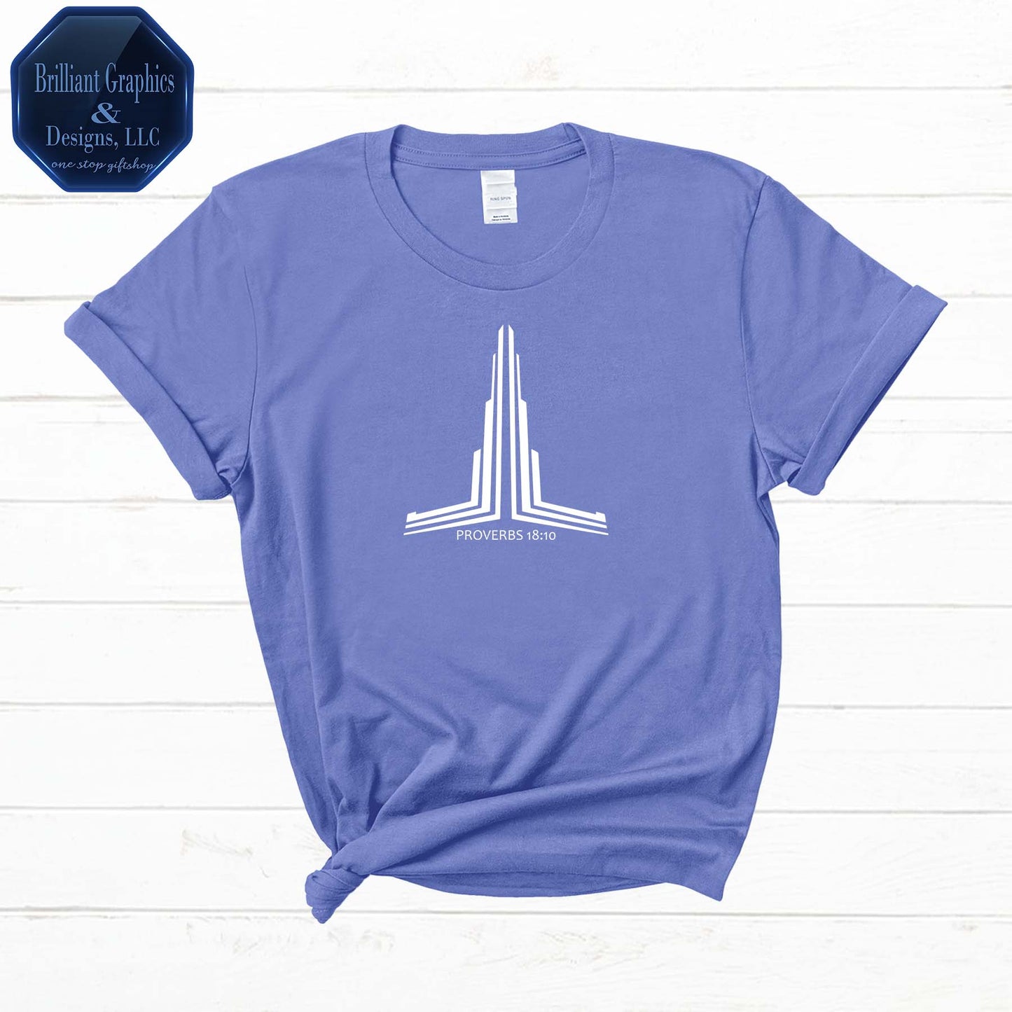 Proverbs 18:10 | Faith T-Shirt | Minimalist Inspirational Christian Apparel
