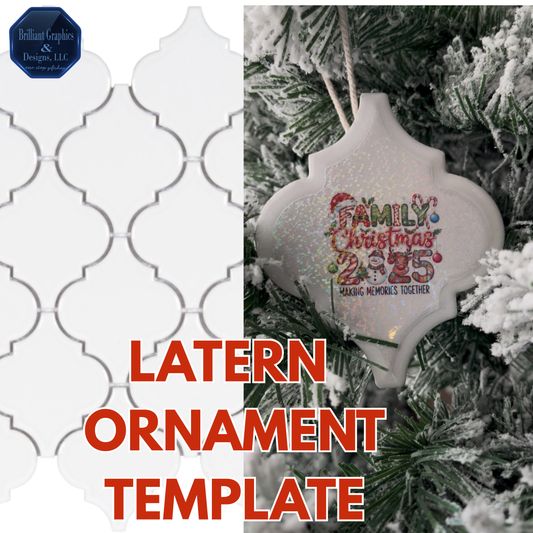 Lantern Ornament Template | Editable in Canva + Compatible with Cutting Machines | PNG | SVG