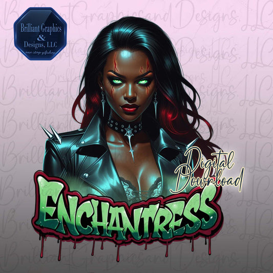 Enchantress Halloween PNG | African American Woman Clipart | Spooky Glam Digital Download