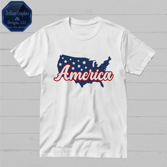 Patriotic America Red, White and Blue T-shirt