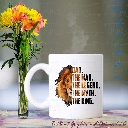 Customizable Dad The King Coffee Cup