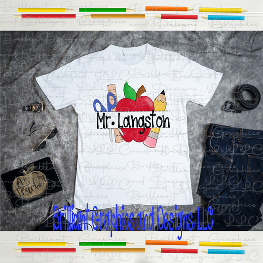 Personalized Teacher Shirt