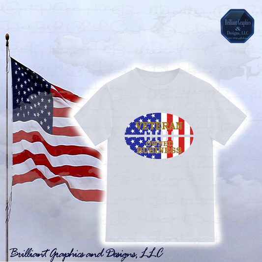 Support Veteran Owned Business Football Design T-shirt