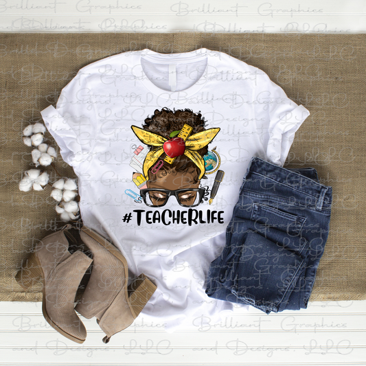 Teacher Life, African American Woman Tshirt